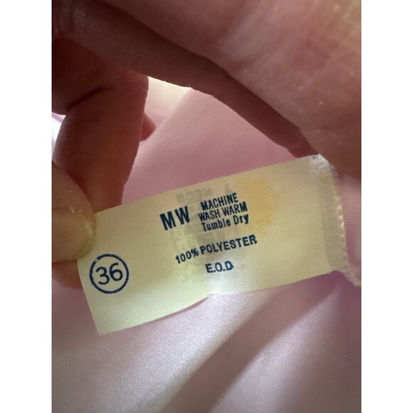 Vintage Cira Lilac Satin-Feel Nightgown With Embroidered Detail & Spaghetti Stra - Picture 8 of 10